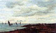 Charles-Francois Daubigny The Banks of Temise at Erith painting